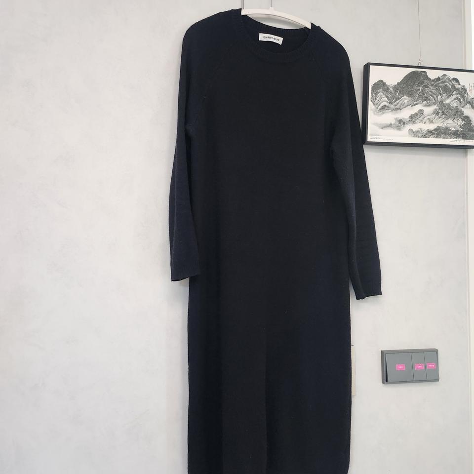 ENJOY-SUN 블랙 니트 원피스