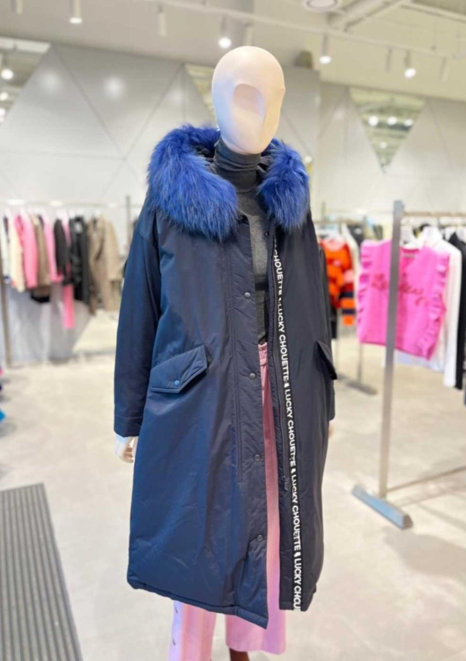 가격인하/새상품 럭키슈에뜨 구스다운 패딩36/네이비