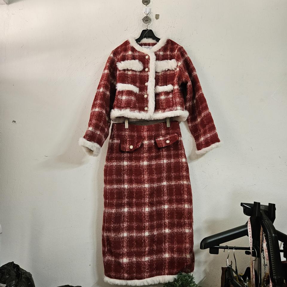 기모배색한벌세트