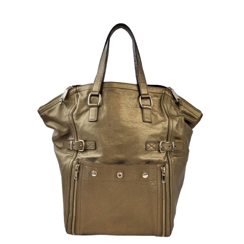 정품 생로랑(입생로랑) 샴페인골드 가죽 다운타운 백