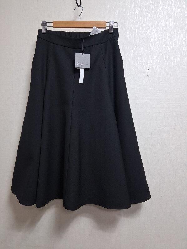 HELLEN KAREN검정플레어스커트 참신한 롱기장 새옷상태 28 29