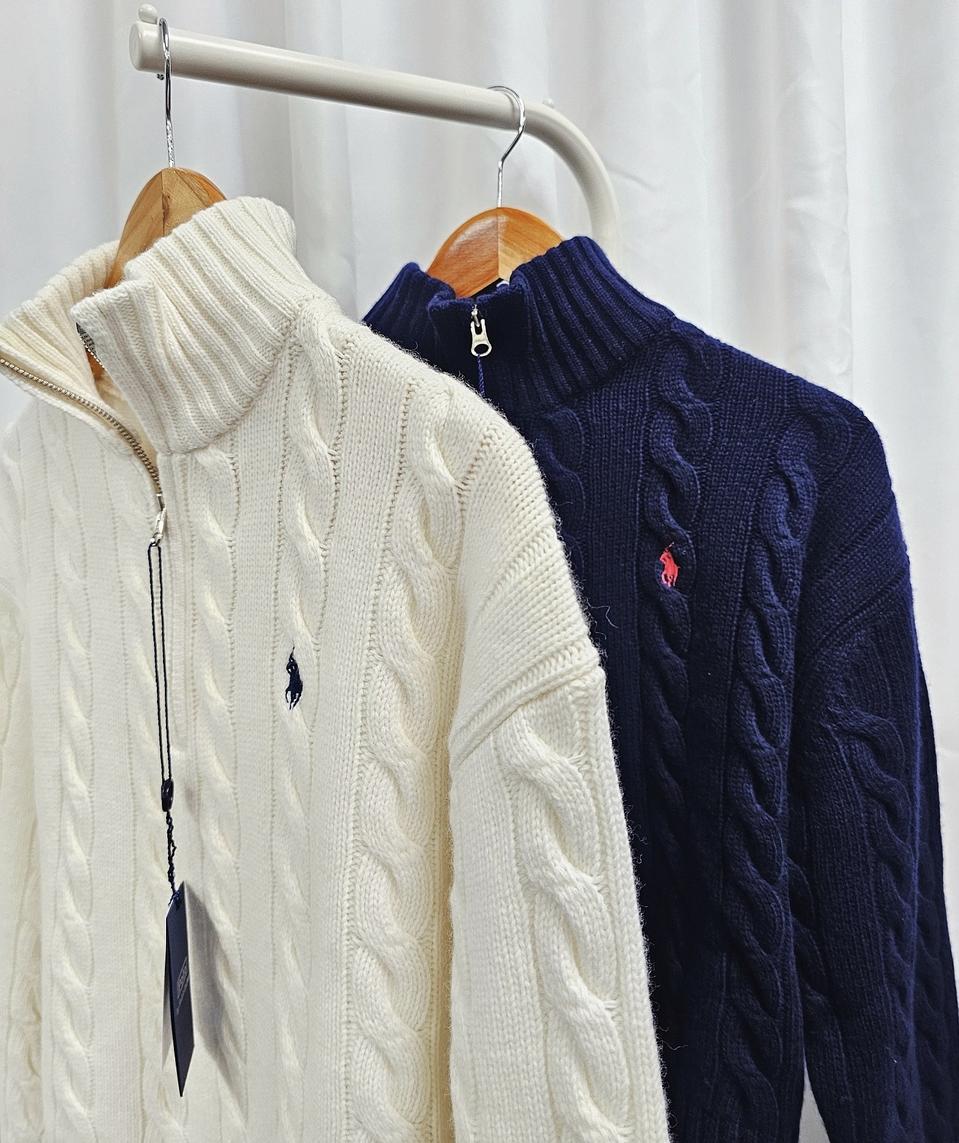 [마지막특가] 정품 폴로 랄프로렌 반집업 니트