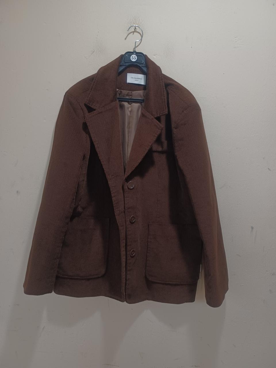 the open product 더오픈 프로덕트 다크 브라운색 골덴 자켓