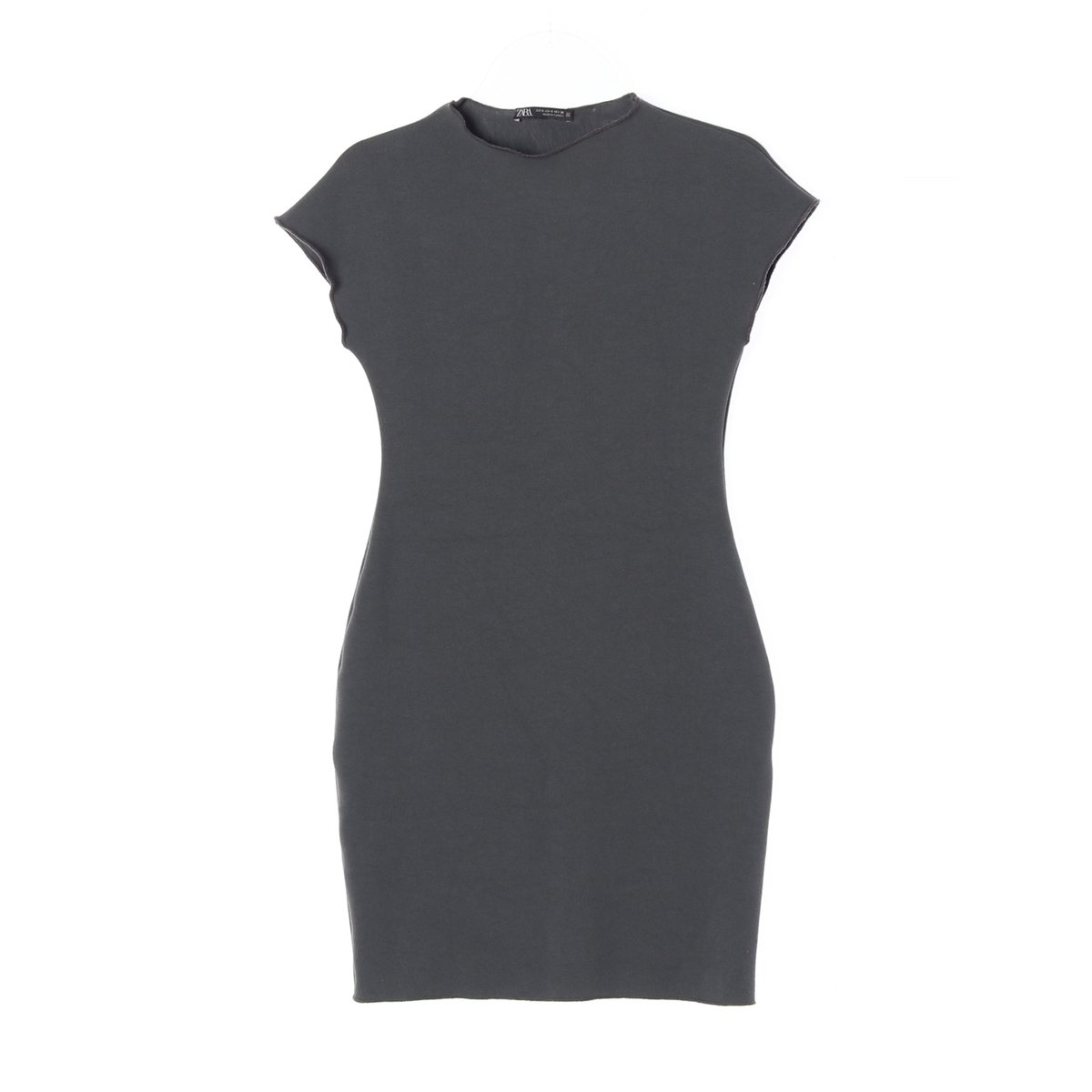 자라 슬림 H라인 미니 원피스 드레스 그레이 S