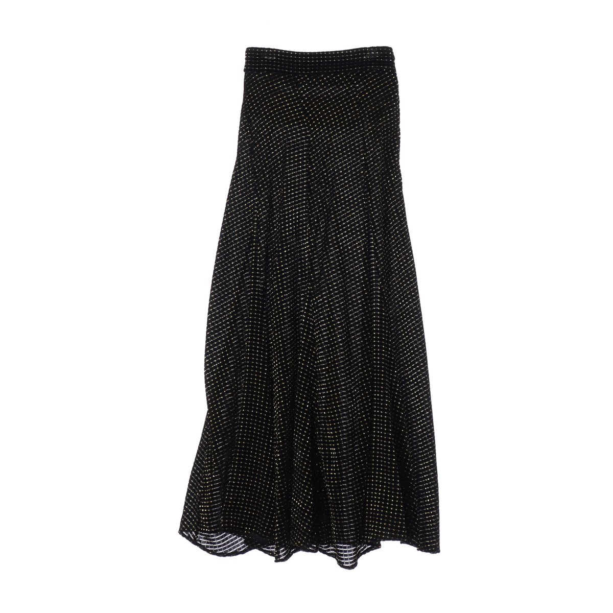 자라 골드 패턴 벨벳 맥시 롱 스커트 치마