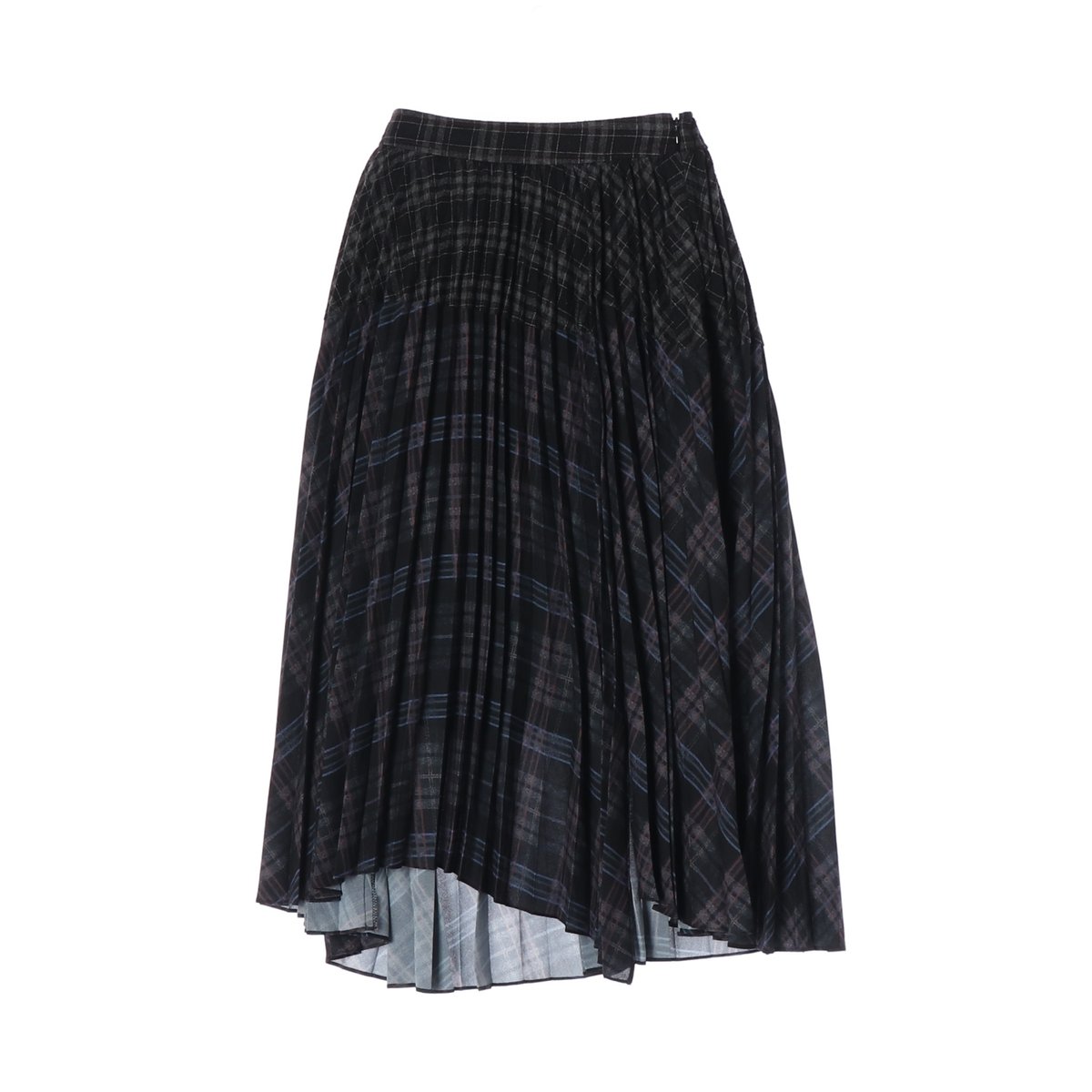 SJSJ 에스제이에스제이 체크 플리츠 뒷밴딩 스커트 치마
