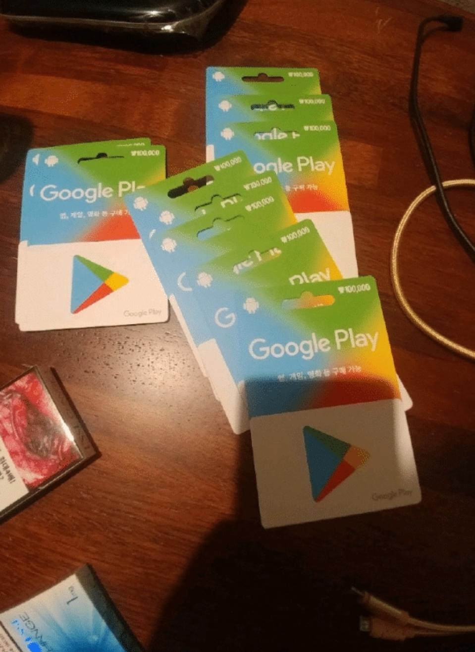 구글기프트 10만원권 10장 팝니다