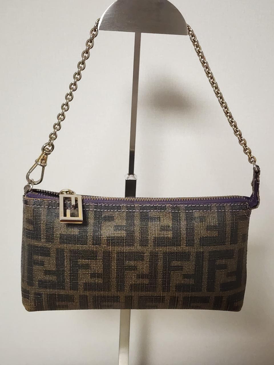 정품 펜디 FF로고 바게트 미니 체인백