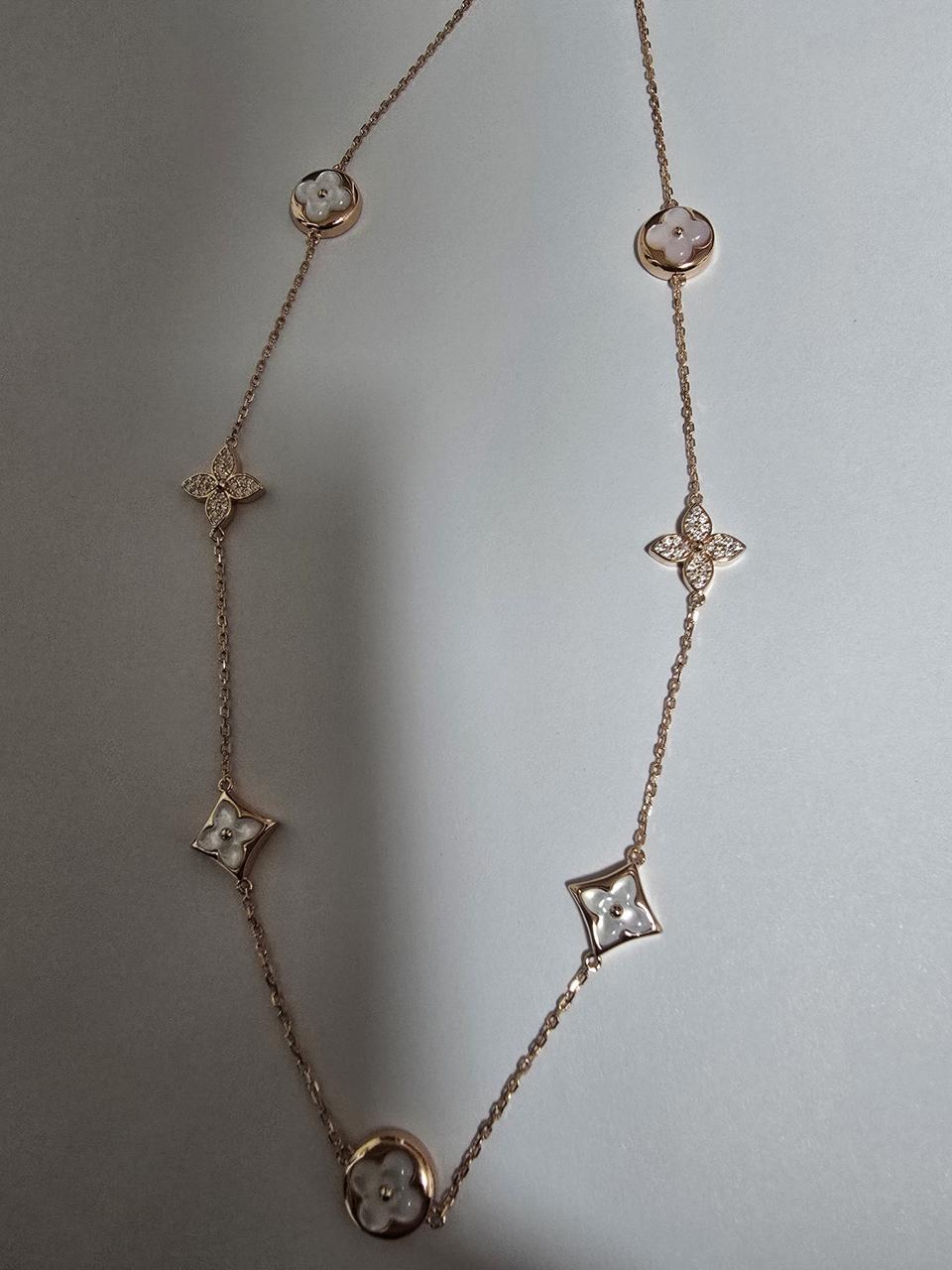 목걸이(s925+14k로즈골드) 모이사나이트세팅 42~45cm