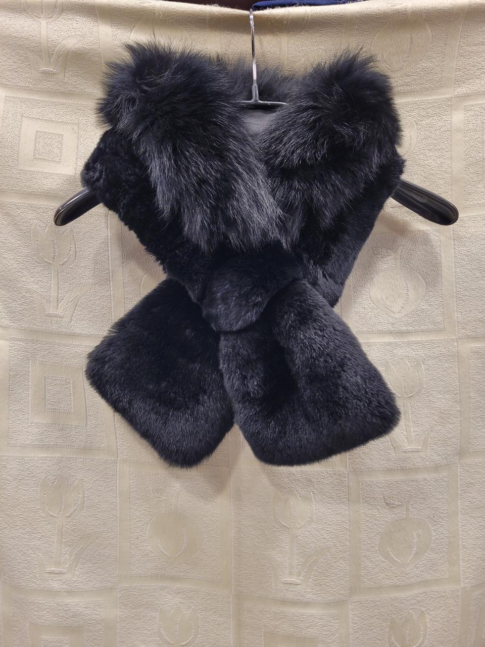 호텔파티큘리에 여우털+토끼털 머플러