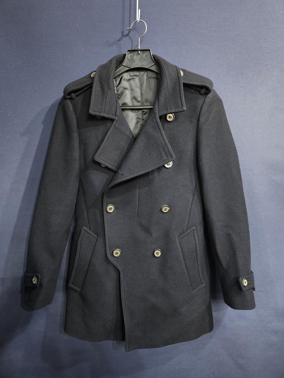 솔리드옴므 우영미 네이비컬러 남성 슬림핏 95 더블 반코트