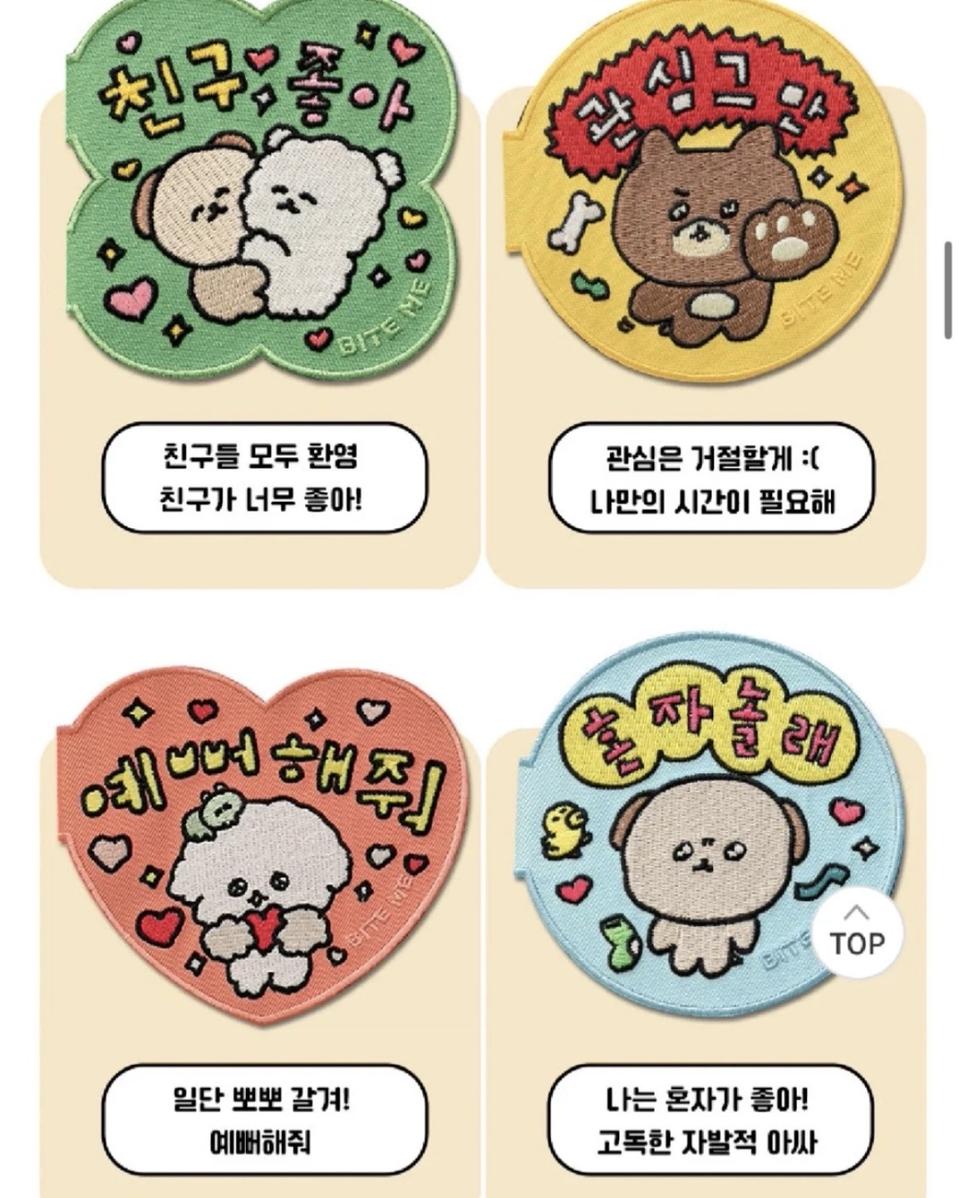 바잇미 애견 산책 와펜 2개