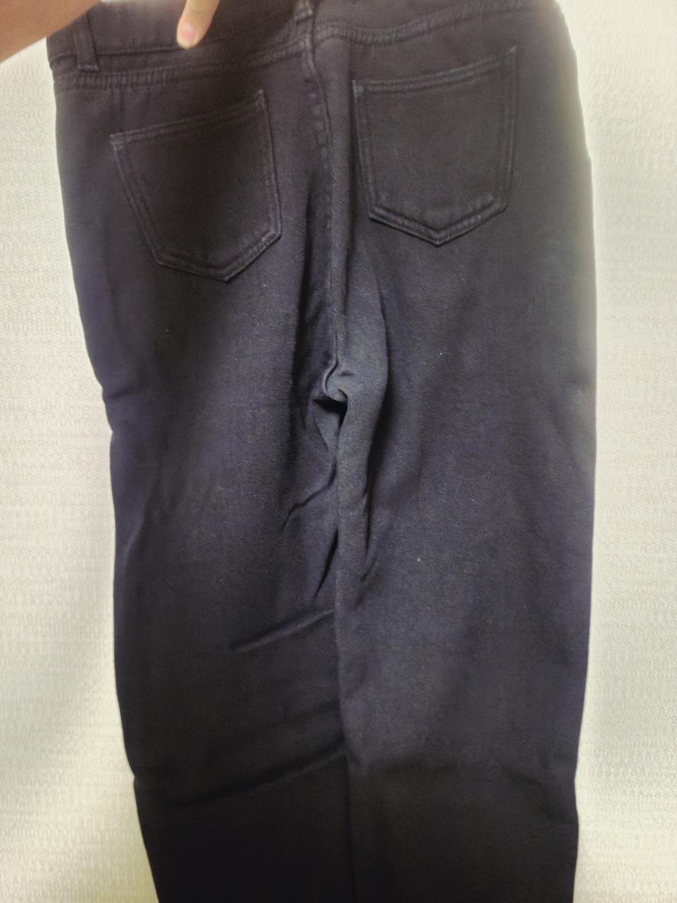 m사이즈 안감 융털 데님바지 검정 겨울바지