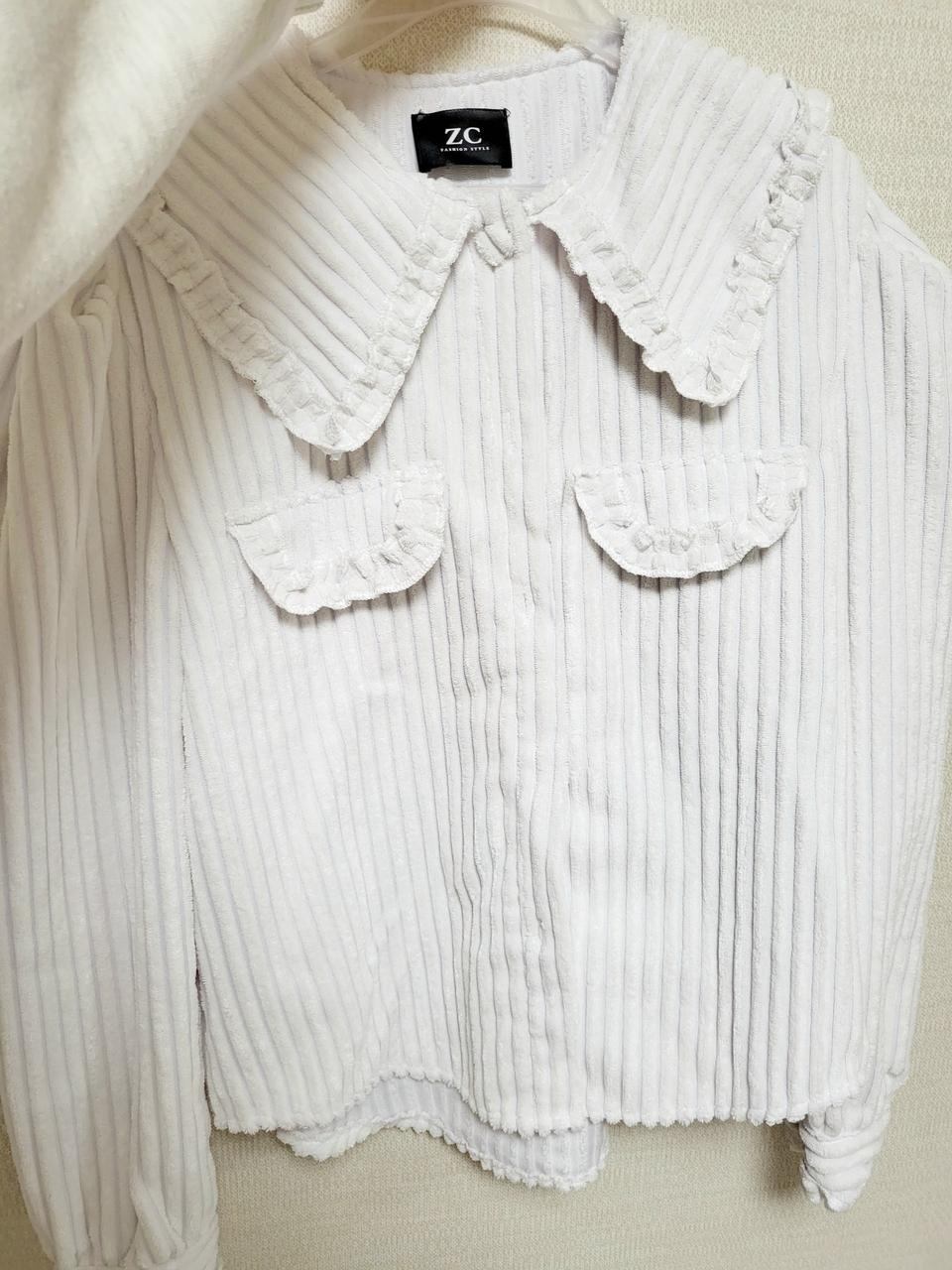 코튜 빅카라 남방 블라우스