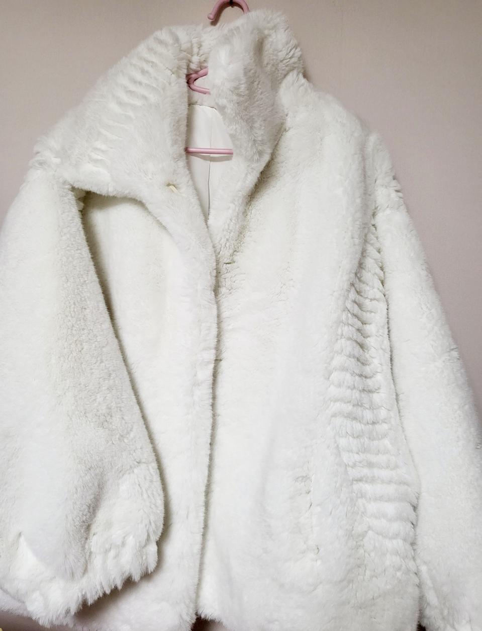 토끼털 모방 에코퍼자켓 66 77