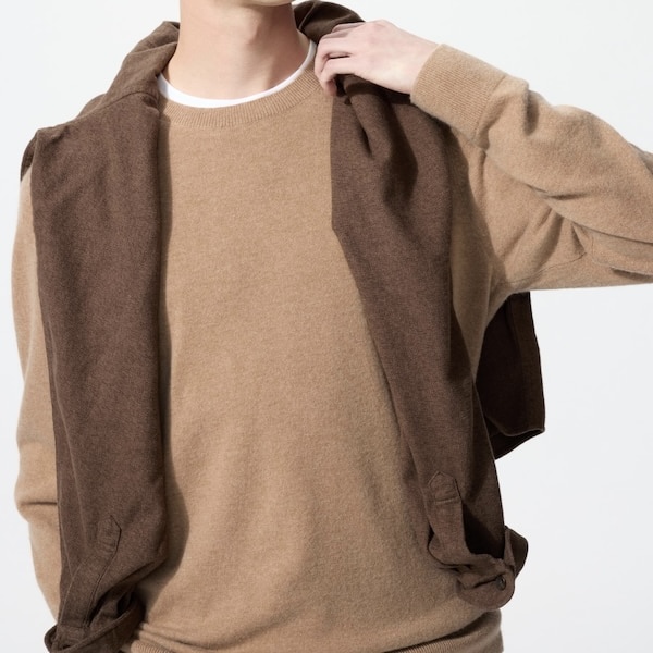 남성M) 유니클로 크루넥 캐시미어100 스웨터