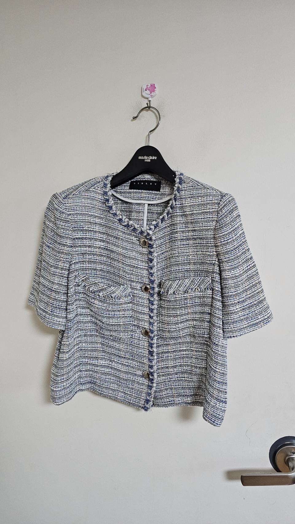 SISLEY시슬리 트위드 반팔자켓 @1202