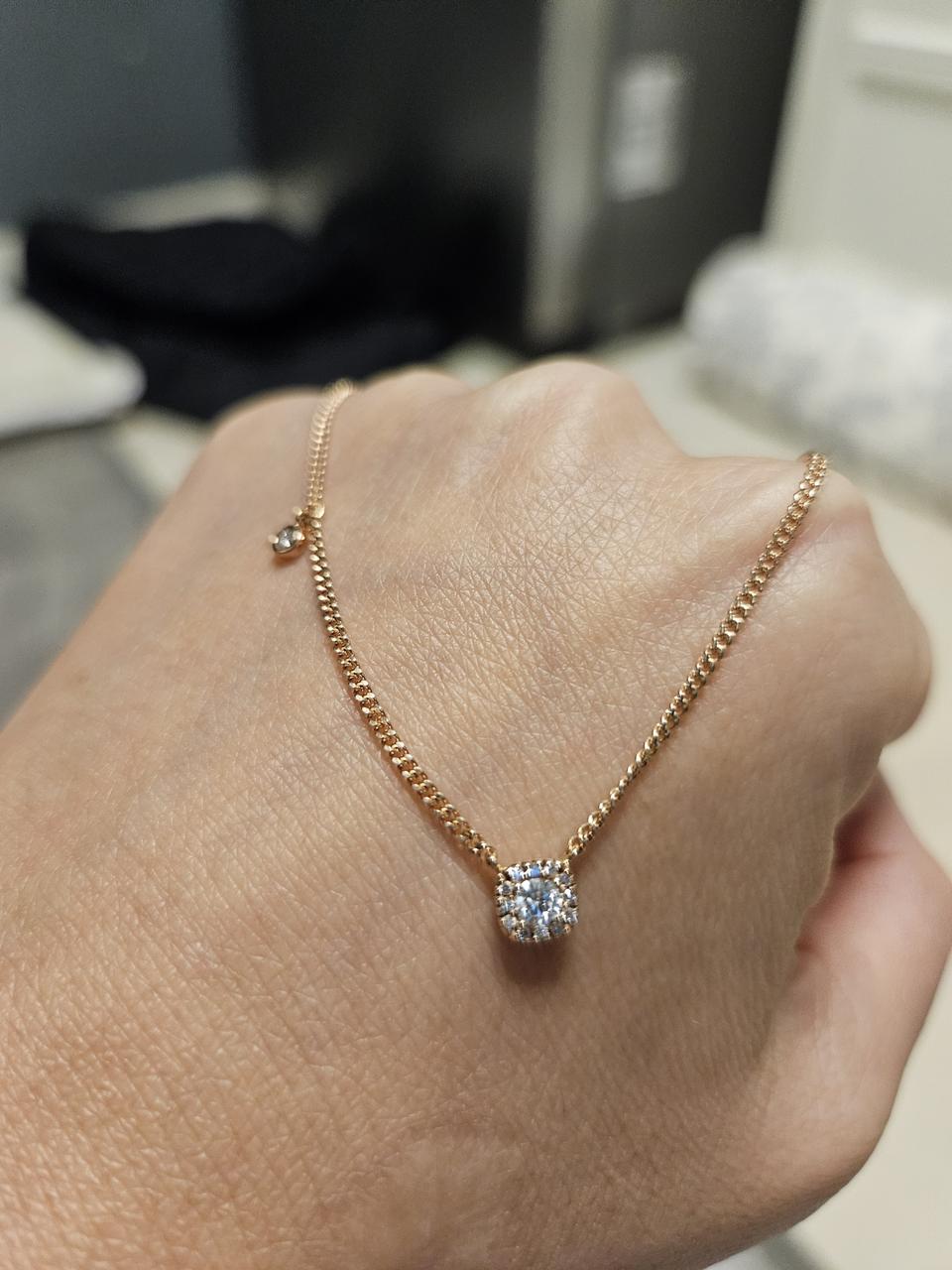 14k 1부우신다이아몬드 목걸이/새상품