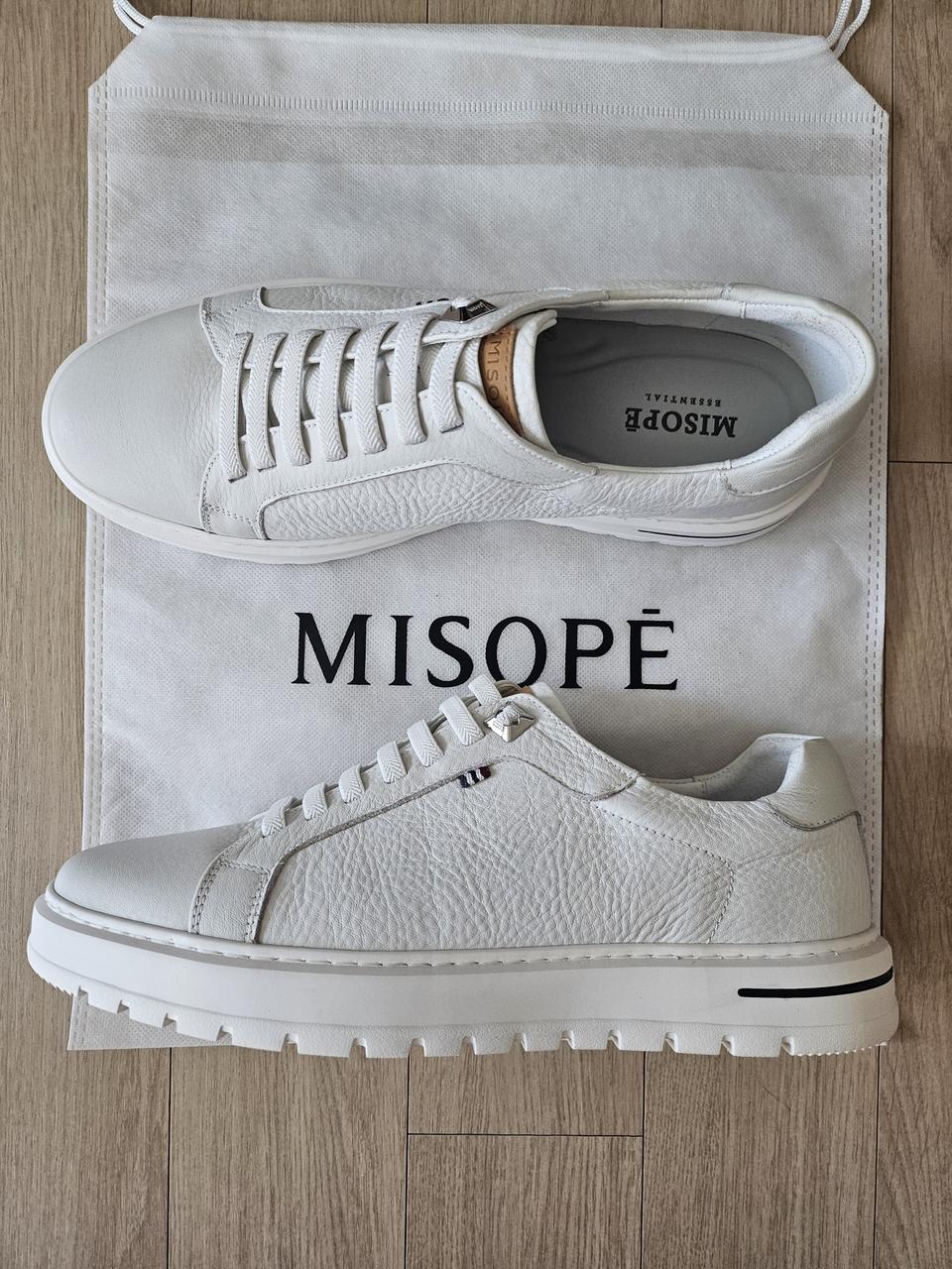 (새상품) 25년신상 미소페 정품 남성 소가죽 쿠셔닝 스니커즈