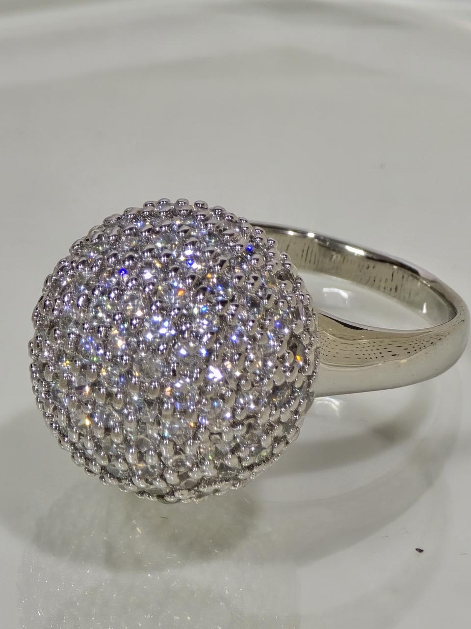 스와로브스키 크리스탈 셋팅 볼 반지