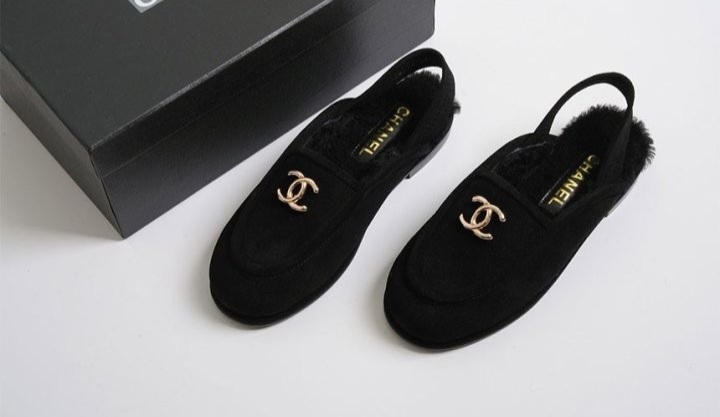 샤넬 여성 시어링 슬링백 뮬