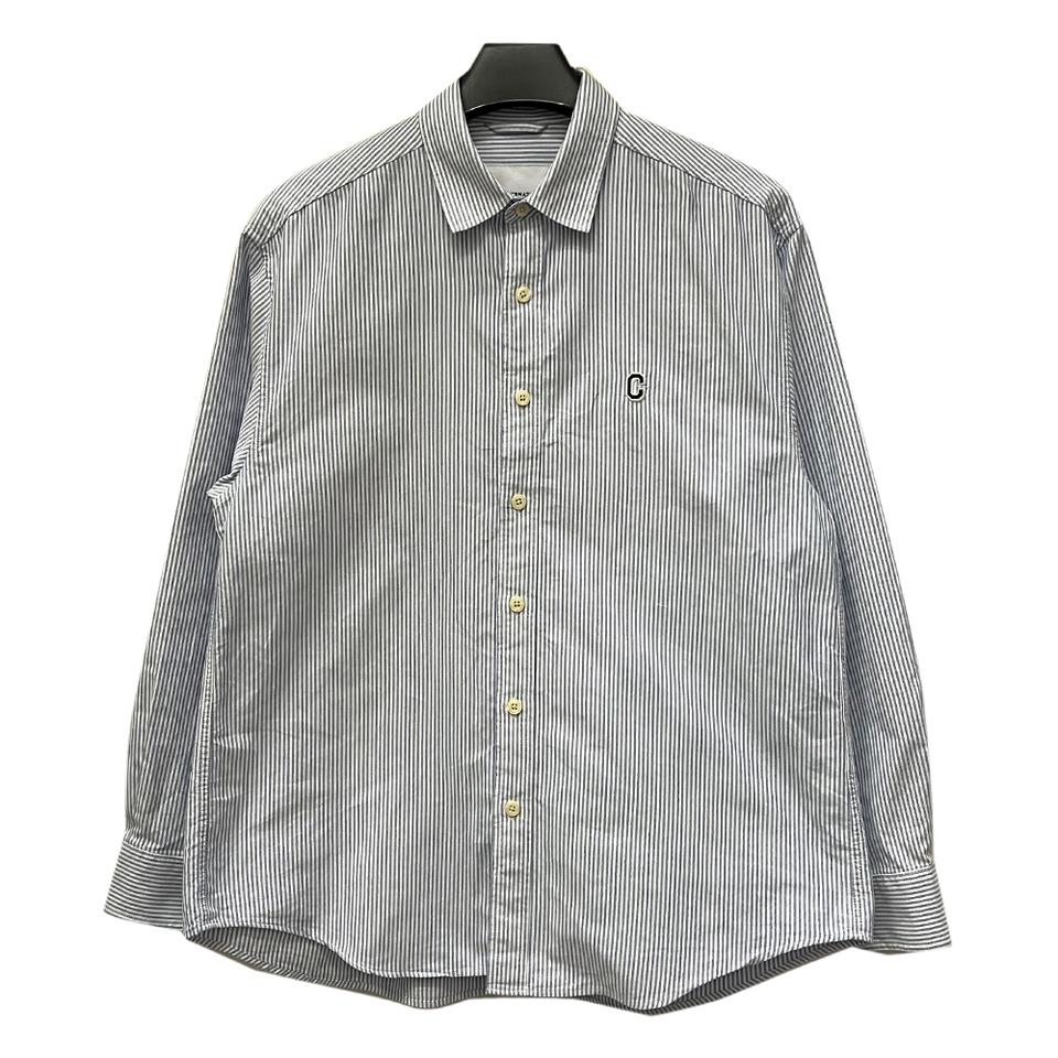 커버낫 C로고 오버핏 스트라이프 옥스포드 셔츠 S