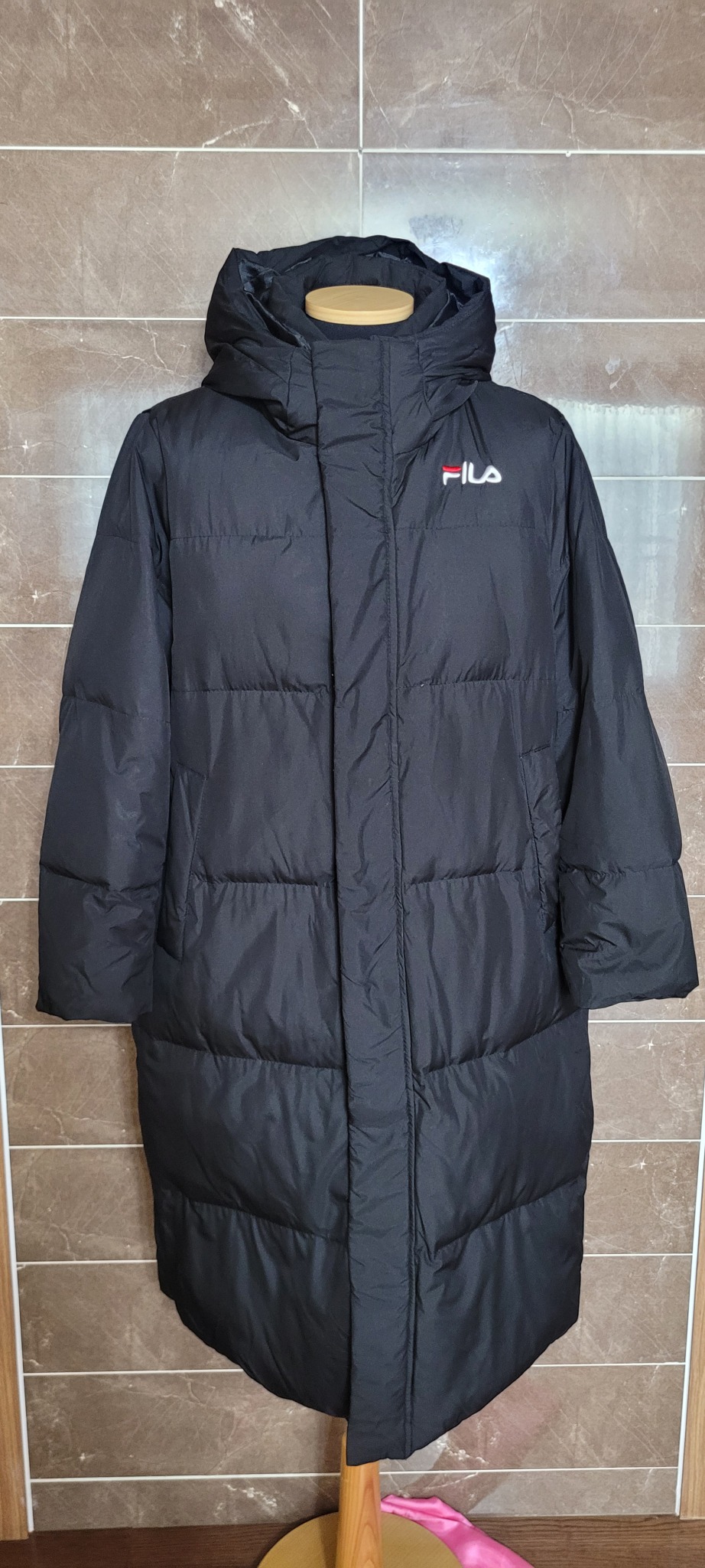 (남성95-100사이즈) FILA 롱패딩(덕다운)