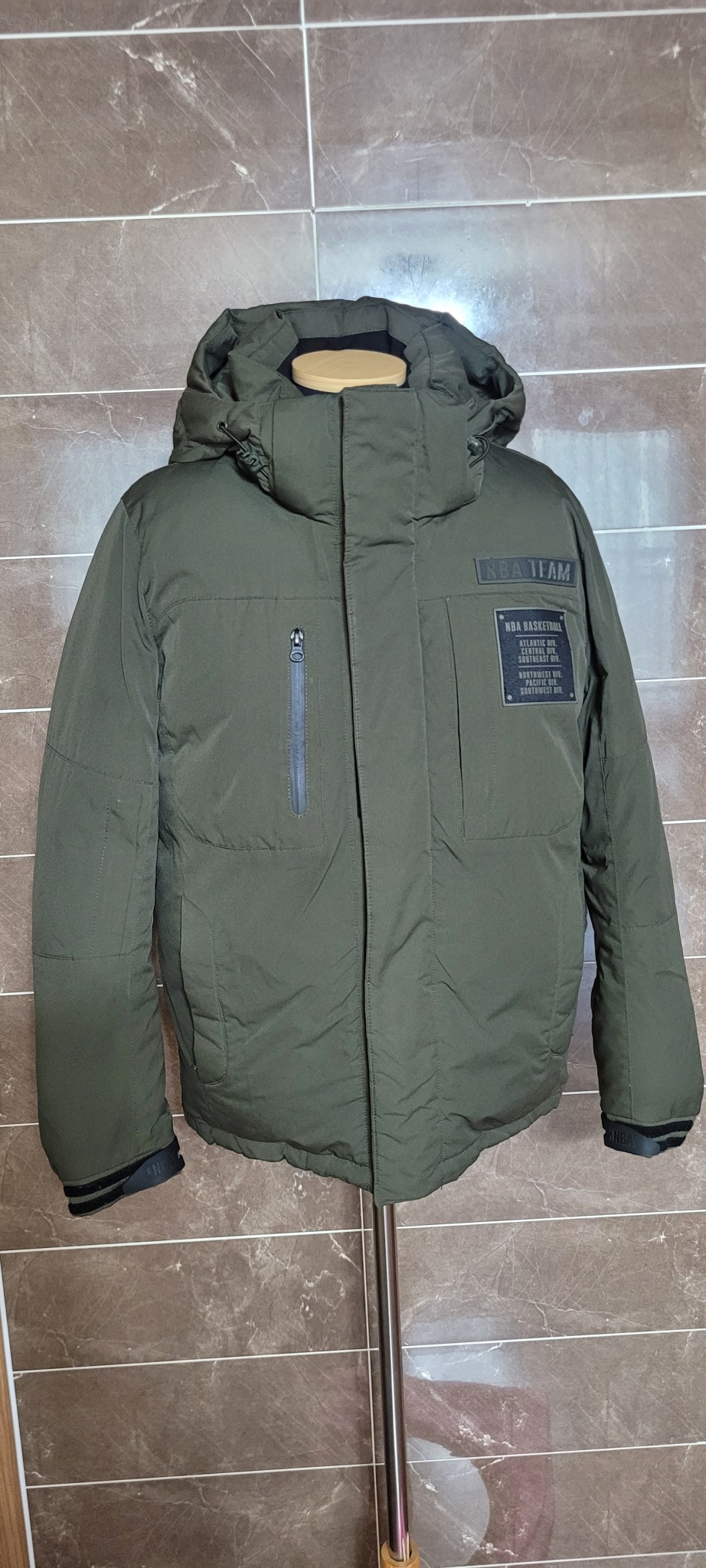 (남성95사이즈) NBA 카키색 패딩