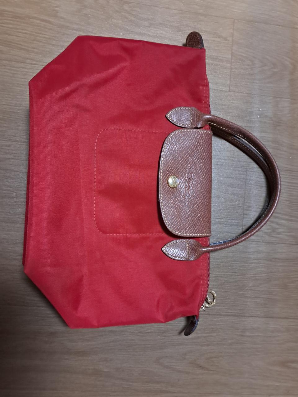 롱샴롱샴 르 플리아쥬 레드 토트백 S