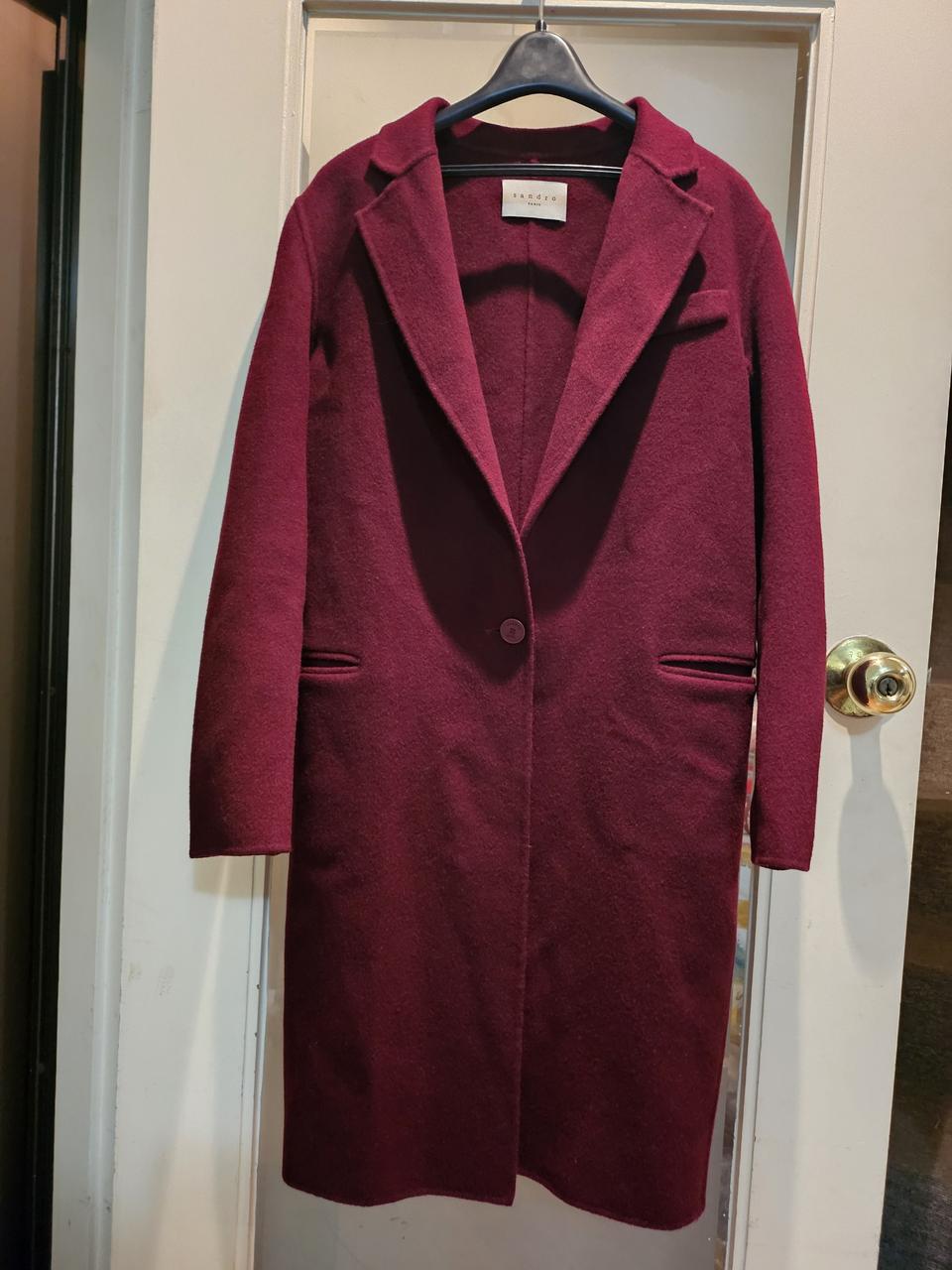 산드로 핸드메이드 모직코트 36