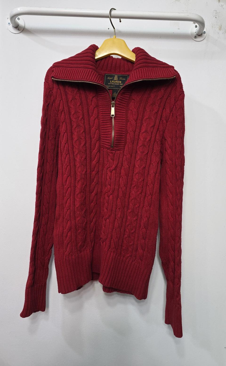 랄프로렌 여성 반집업 니트