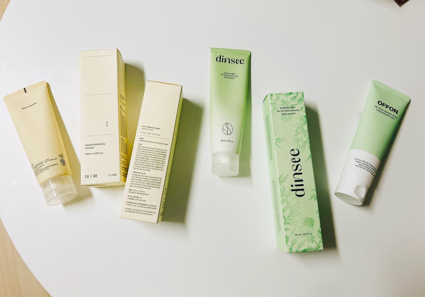 클렌징폼 모음(디르, 딘시, 오프온)