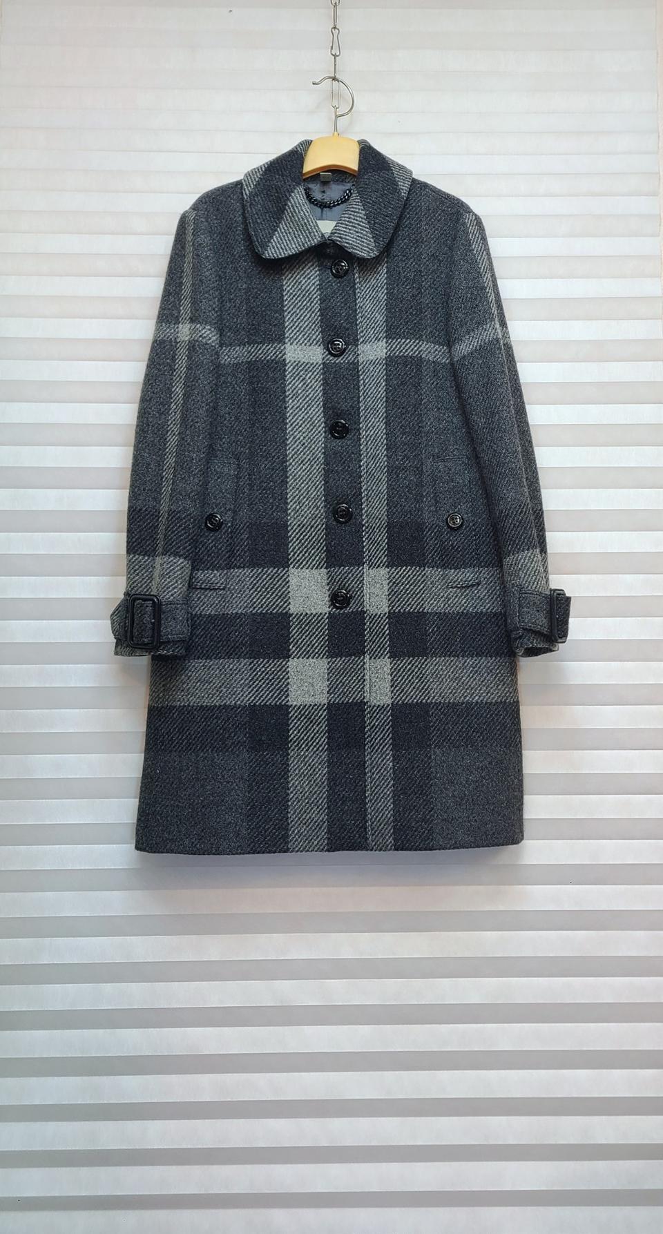 버버리> 백화점구입-울100 체크코트