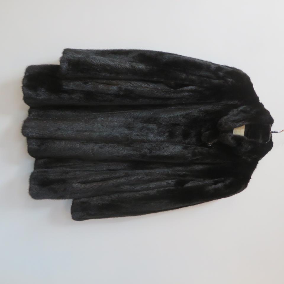 carven 까르벵 천연 밍크 블랙 모피 코트