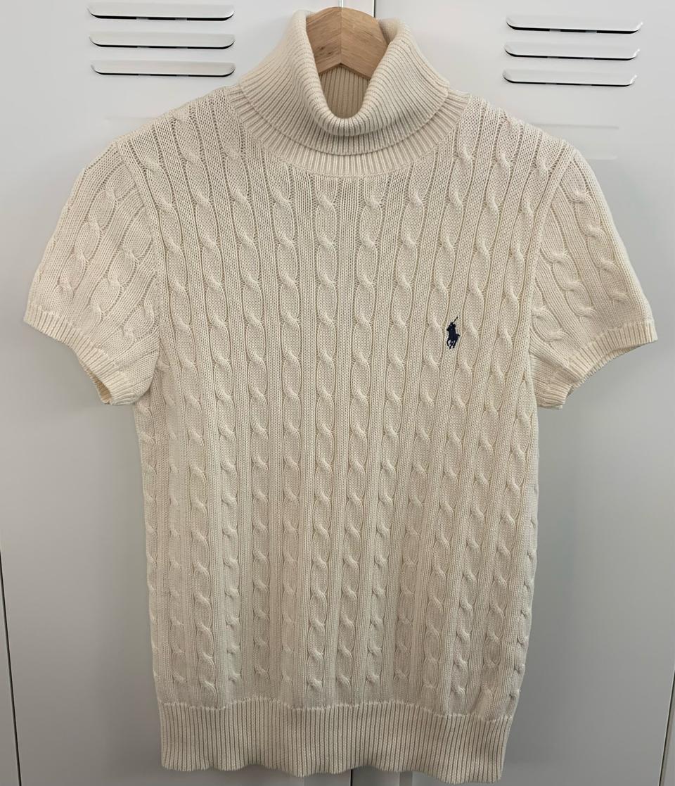 폴로 랄프로렌 케이블 터틀넥 반팔 니트