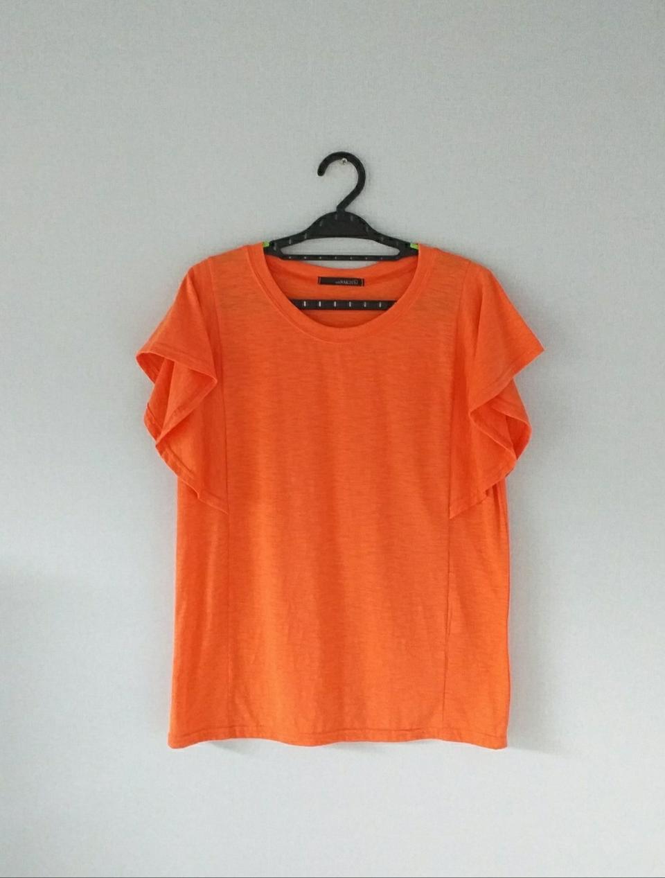 러플 소매 스판 티블라우스(새제품,무료배송)