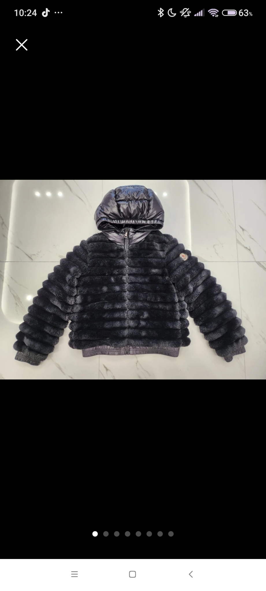 몽클레어키즈 LATIFE 블랙 퍼패딩12A(성인44)