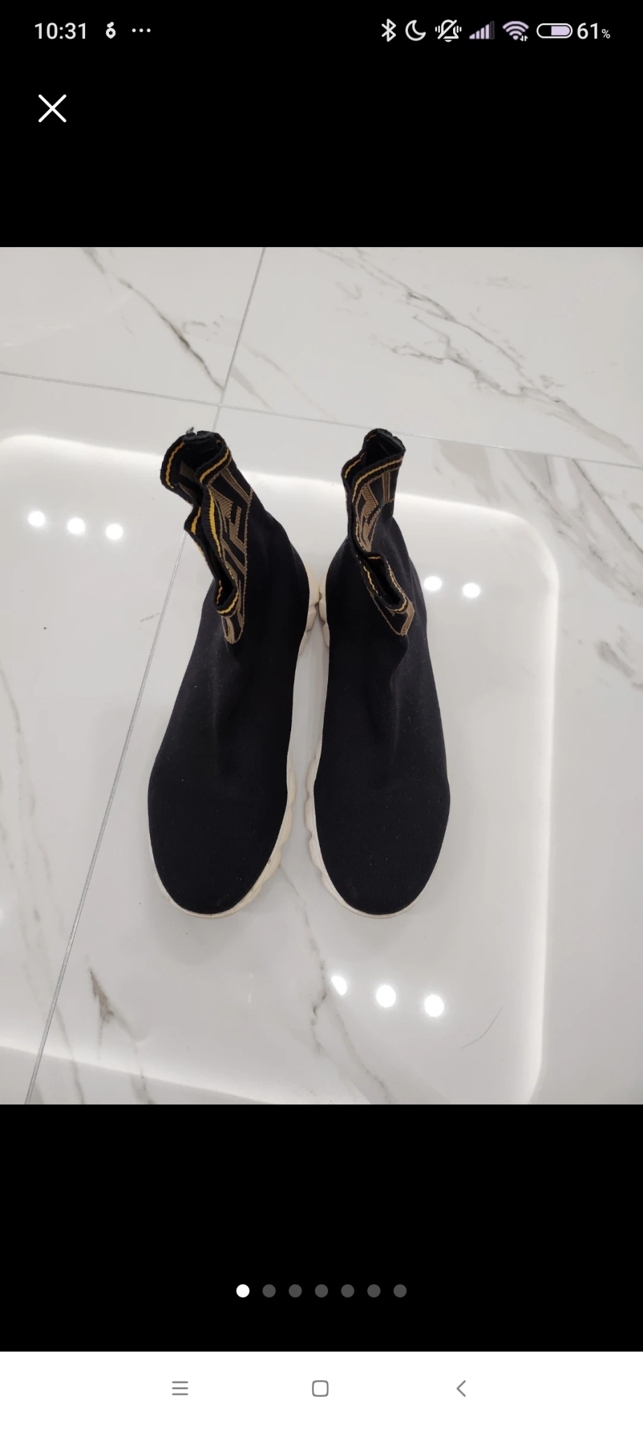 펜디 FF 로고 삭스 스니커즈 블랙 ㅡ정품230