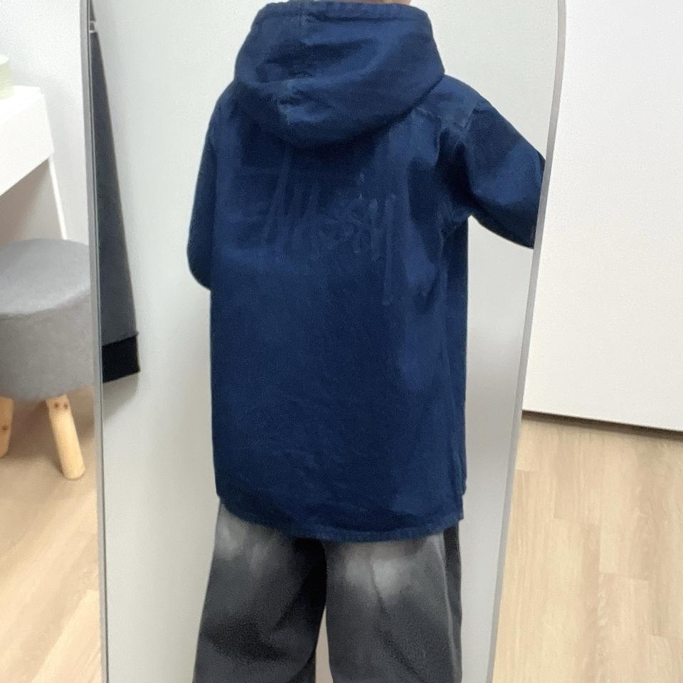 스투시 자수로고 데님 후드 자켓