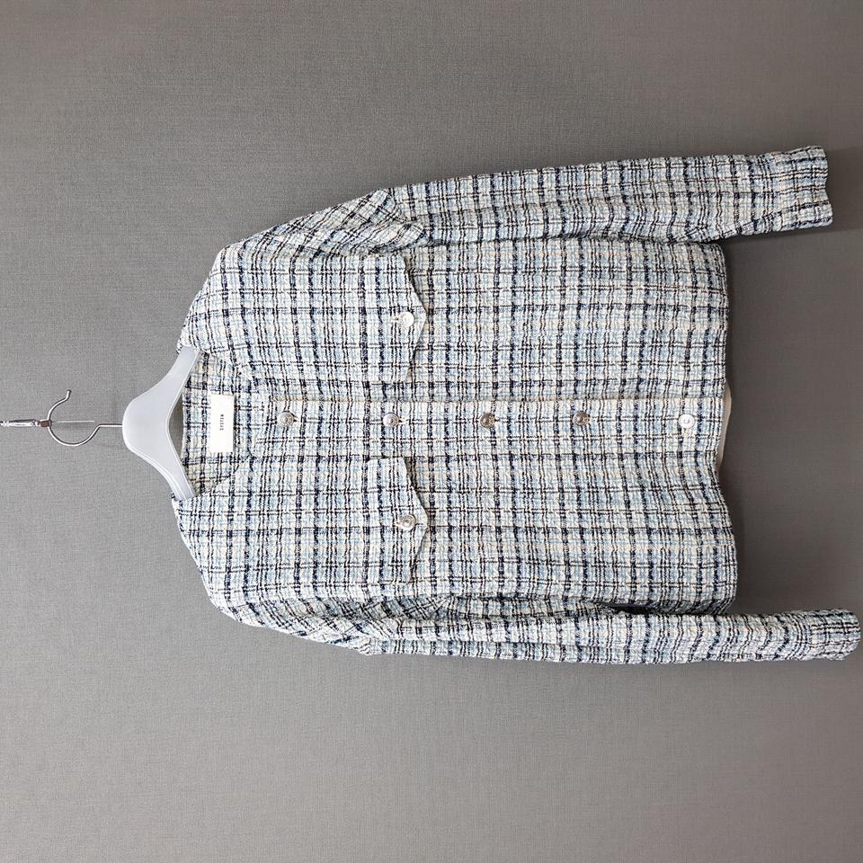 한섬 시스템  트위드 크롭 자켓 82-90-160사이즈 (택달린 새제품)