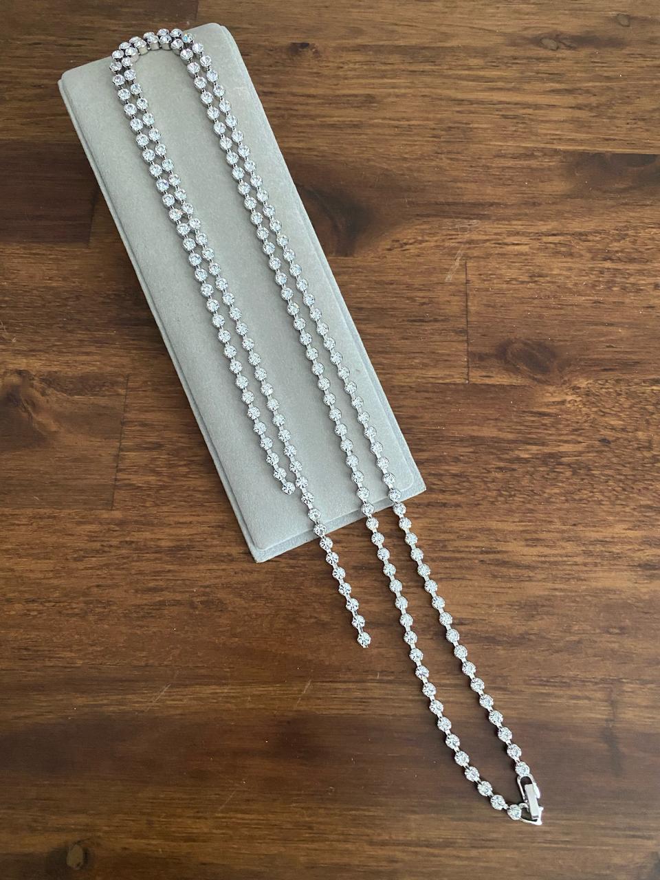 악세서리 큐빅 롱 테니스목걸이