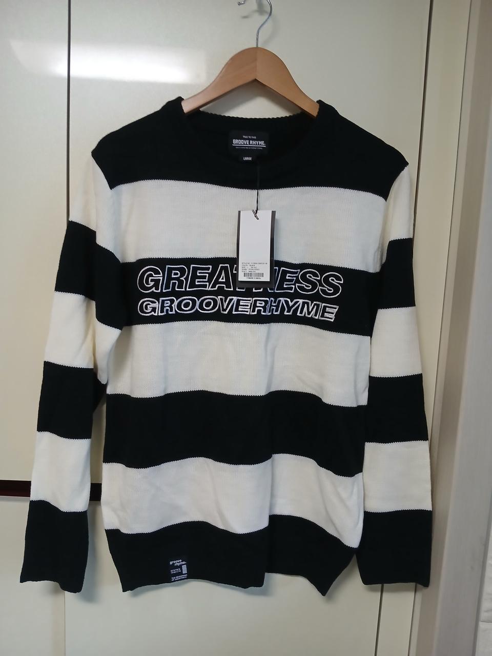 GROOVE RHYME 스트라이프 니트 L