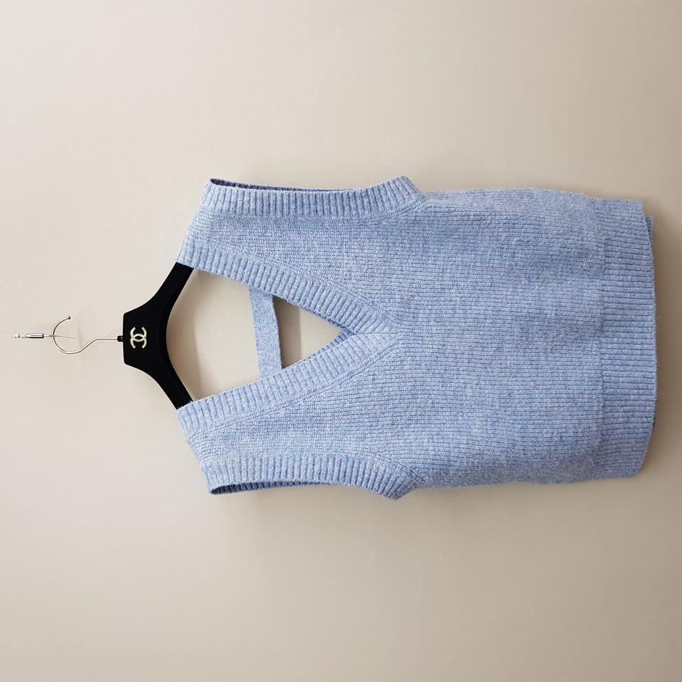 구호풀러스 2021 울 브이넥 스트랩 니트 베스트 F사이즈