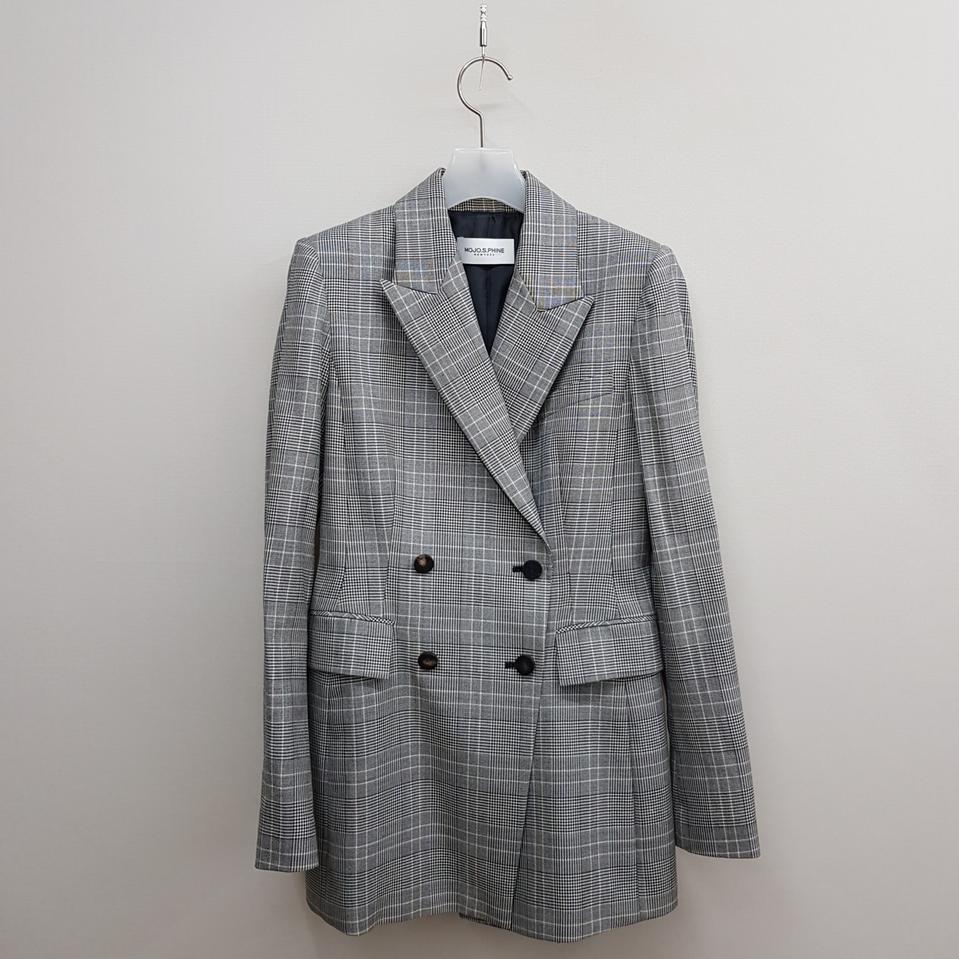 모조에스핀 클래식 체크 더블 블레이저 55사이즈
