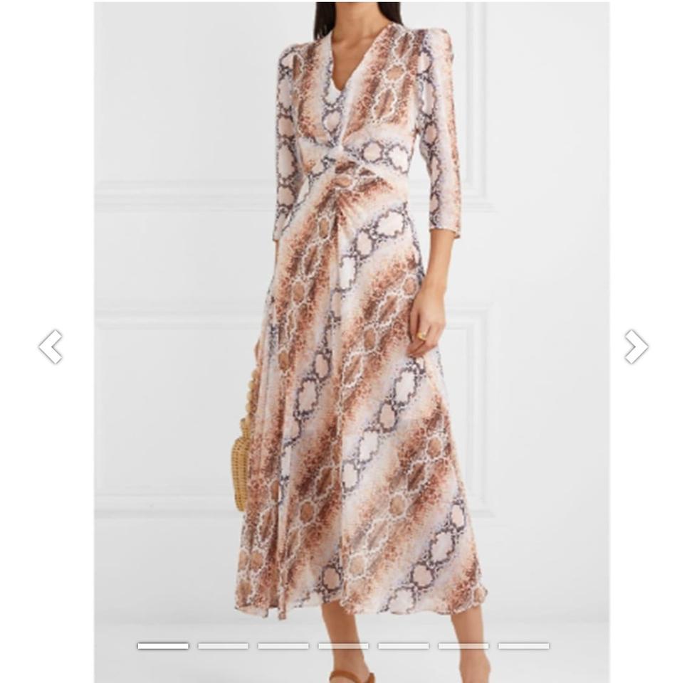 마쥬 뱀피 패턴 V넥 롱 원피스 세트 (슬립 포함) 2사이즈