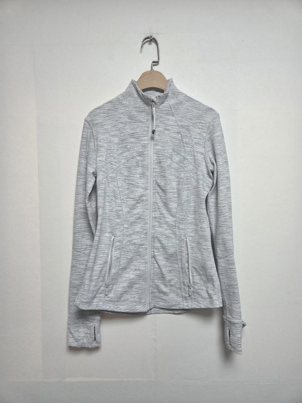 룰루레몬 디파인 집업 자켓 화이트앤그레이(M) 