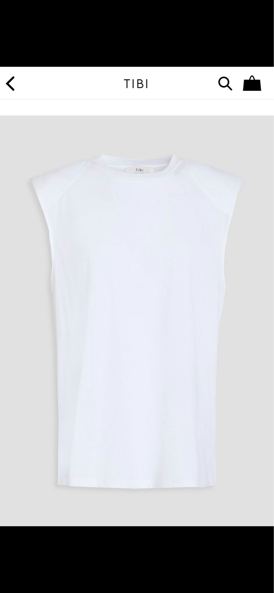 TIBI 패티드 숄더 슬리브리스