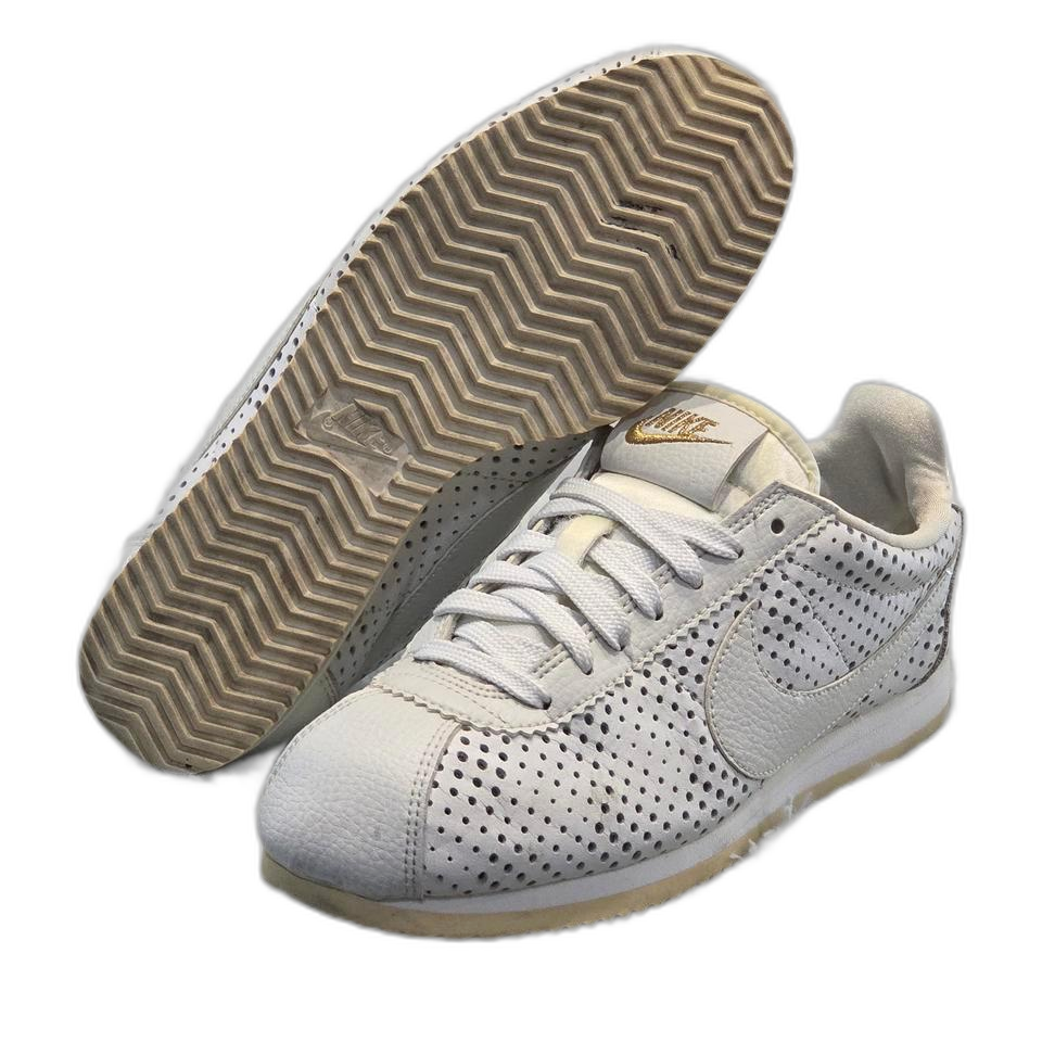 8q-5:나이키 코르테즈 화이트 펀칭 레더 (24.5cm)