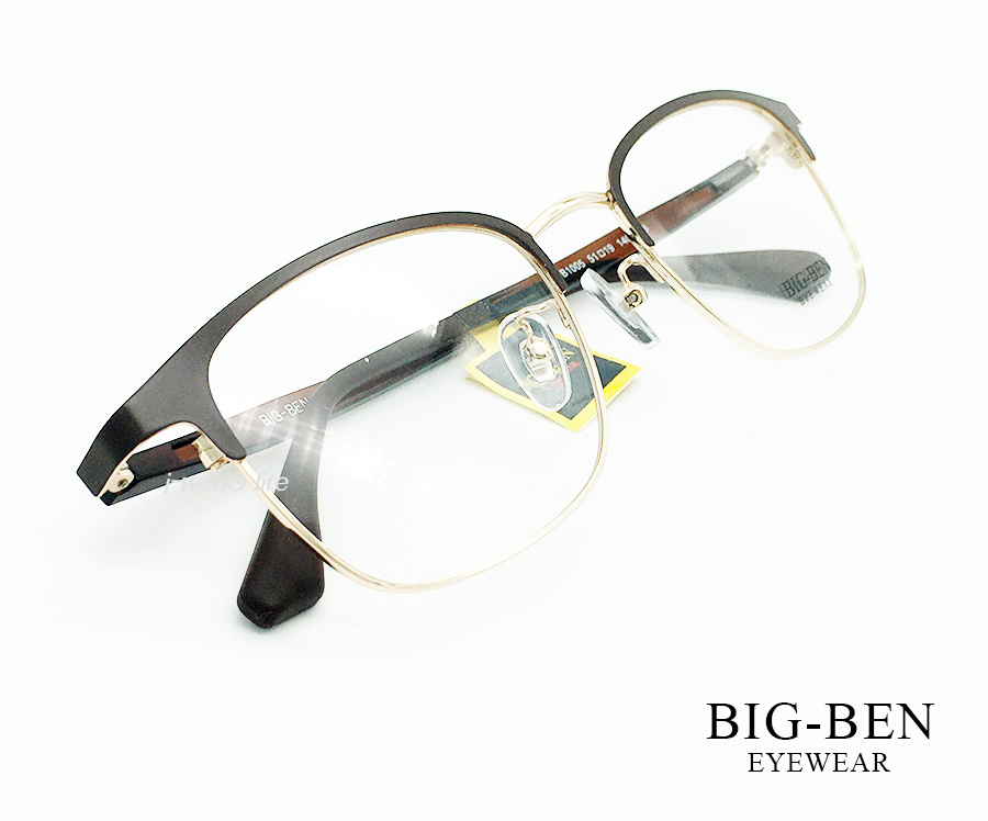 빅벤 브라운 골드 하금안경테 가벼운 고탄성 안경테 B1005 새제품