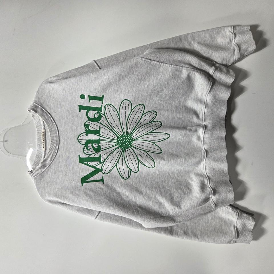 마르디 메크르디 라이트그레이 플라워 맨투맨 25120413